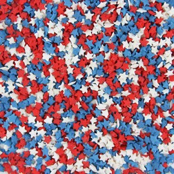 Red, White & Blue Stars Edible Confetti Sprinkles