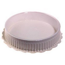 1/2 lb Round White Candy Box with Clear Lid