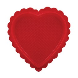 1 lb Red Heart Candy Box with Clear Lid