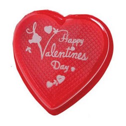 1 lb Red Happy Valentines Day Heart Candy Box with Clear Lid