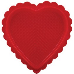 2 oz Red Heart Candy Box with Clear Lid