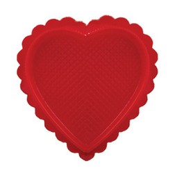 1/4 lb Red Heart Candy Box with Clear Lid
