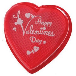 1/4 lb Red Happy Valentines Day Heart Candy Box with Clear Lid