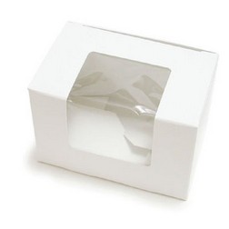 1/4 lb White Egg Candy Box with Window