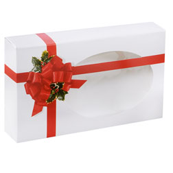 1/2 lb Ribbon & Holly Cookie Box