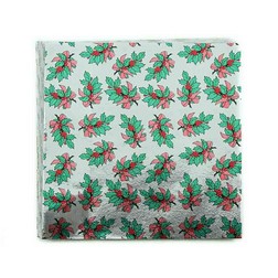 3 x 3" Foil Wrapper Holly Bough