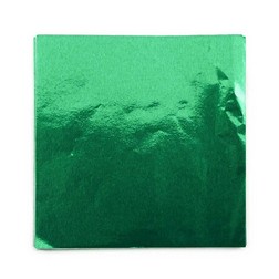 4 x 4" Foil Wrapper Green