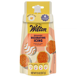 Orange Decorating Icing with Piping Tips
