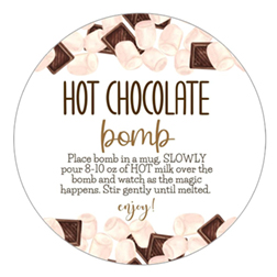 Hot Chocolate Cocoa Bomb Stickers