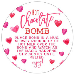 Valentine Hot Chocolate Bomb Stickers