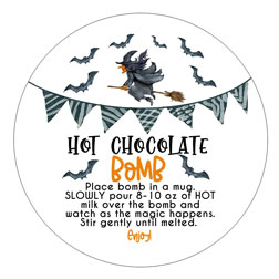 Halloween Hot Chocolate Cocoa Bomb Stickers
