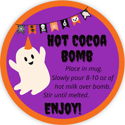 Ghost Hot Cocoa Bomb Stickers