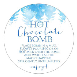 Winter Hot Chocolate Cocoa Bomb Stickers