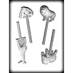 Zoo Animals Sucker II Cookie & Hard Candy Mold