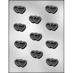 Double Filigree Heart Chocolate Mold