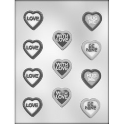 Heart with Messages Chocolate Candy Mold
