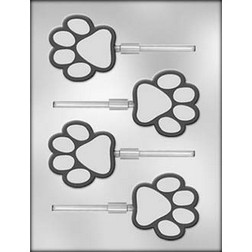 Paw Print Sucker Chocolate Mold