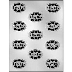 Baby Boy with Hearts Mold
