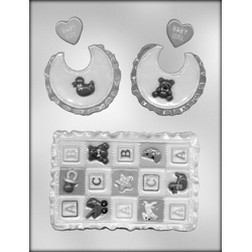 Baby Quilt & Bib Chocolate Candy Mold