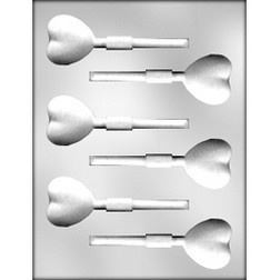 Rounded Heart Sucker Chocolate Mold