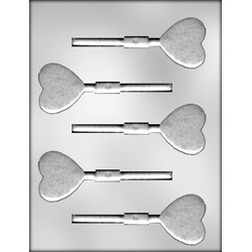 Textured Heart Sucker Chocolate Mold