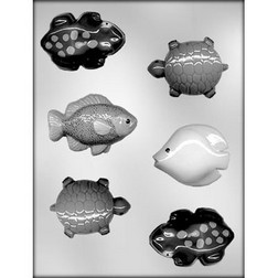 Fish, Frogs & Turtles Chocolate Mold
