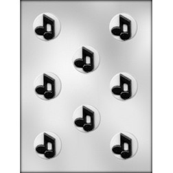 Music Notes on Circle Chocolate Candy Mold