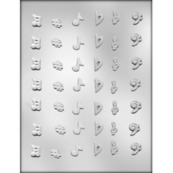 Music Notes Lay-Ons Chocolate Mold
