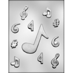 Large Music Notes Chocolate Candy Mold