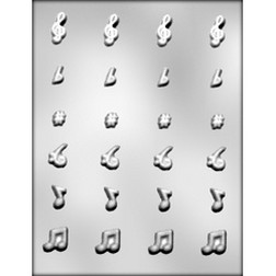 Small Music Notes & Symbols Chocolate Mold