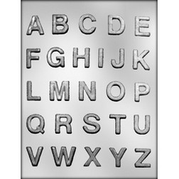 Small Alphabet Block Letters Chocolate Mold