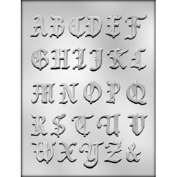 Gothic Alphabet Chocolate Mold