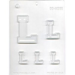 Collegiate Letter L Chocolate Mold