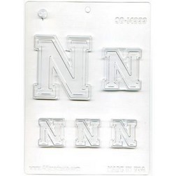 Collegiate Letter N Chocolate Mold