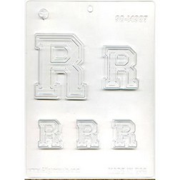 Collegiate Letter R Chocolate Candy Mold