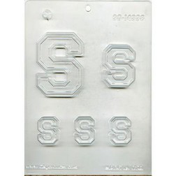 Collegiate Letter S Chocolate Candy Mold
