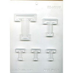 Collegiate Letter T Chocolate Mold