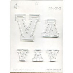 Collegiate Letter V Chocolate Candy Mold