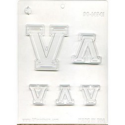 Collegiate Letter V Chocolate Mold