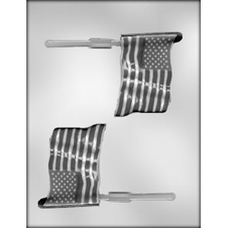 Large American Flag Sucker Chocolate Mold