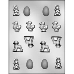 Bunny, Duck, Egg & Lamb Chocolate Mold