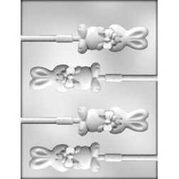 Rabbit with Bow Tie Sucker Chocolate Mold