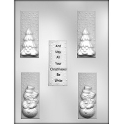 Snowy Christmas Bars Chocolate Mold