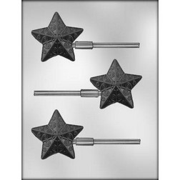 Fancy Star Sucker Chocolate Mold