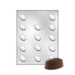 Fluted Oval Chocolate Candy Mold