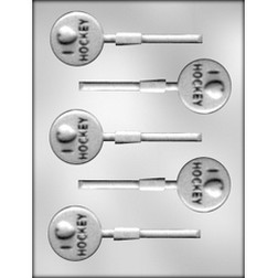 "I (Heart) HOCKEY" Sucker Chocolate Mold