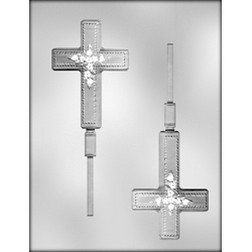 Cross with Flowers Chocolate Sucker Mold