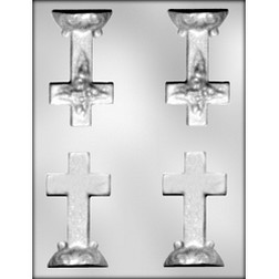 3D Cross with Fancy Base Chocolate Mold
