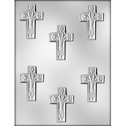 Cross with Lilies Chocolate Candy Mold