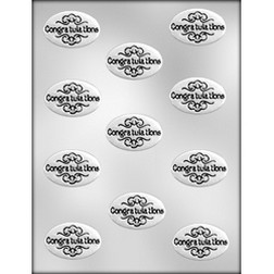 "Congratulations" with Filigree Design Candy Mold